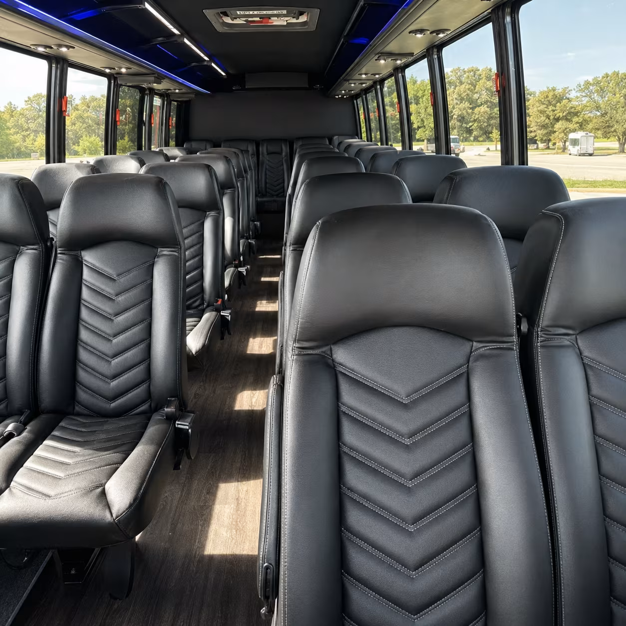 shoreline 30 passenger minibus inside