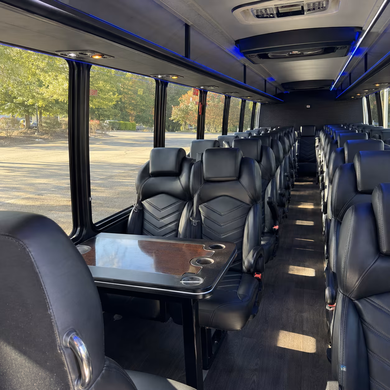 shoreline 30 passenger minibus interior