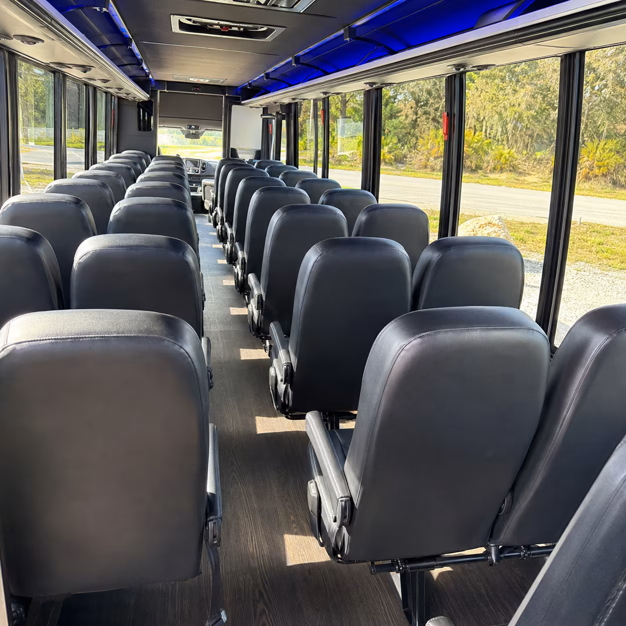 shoreline 35 passenger minibus interior