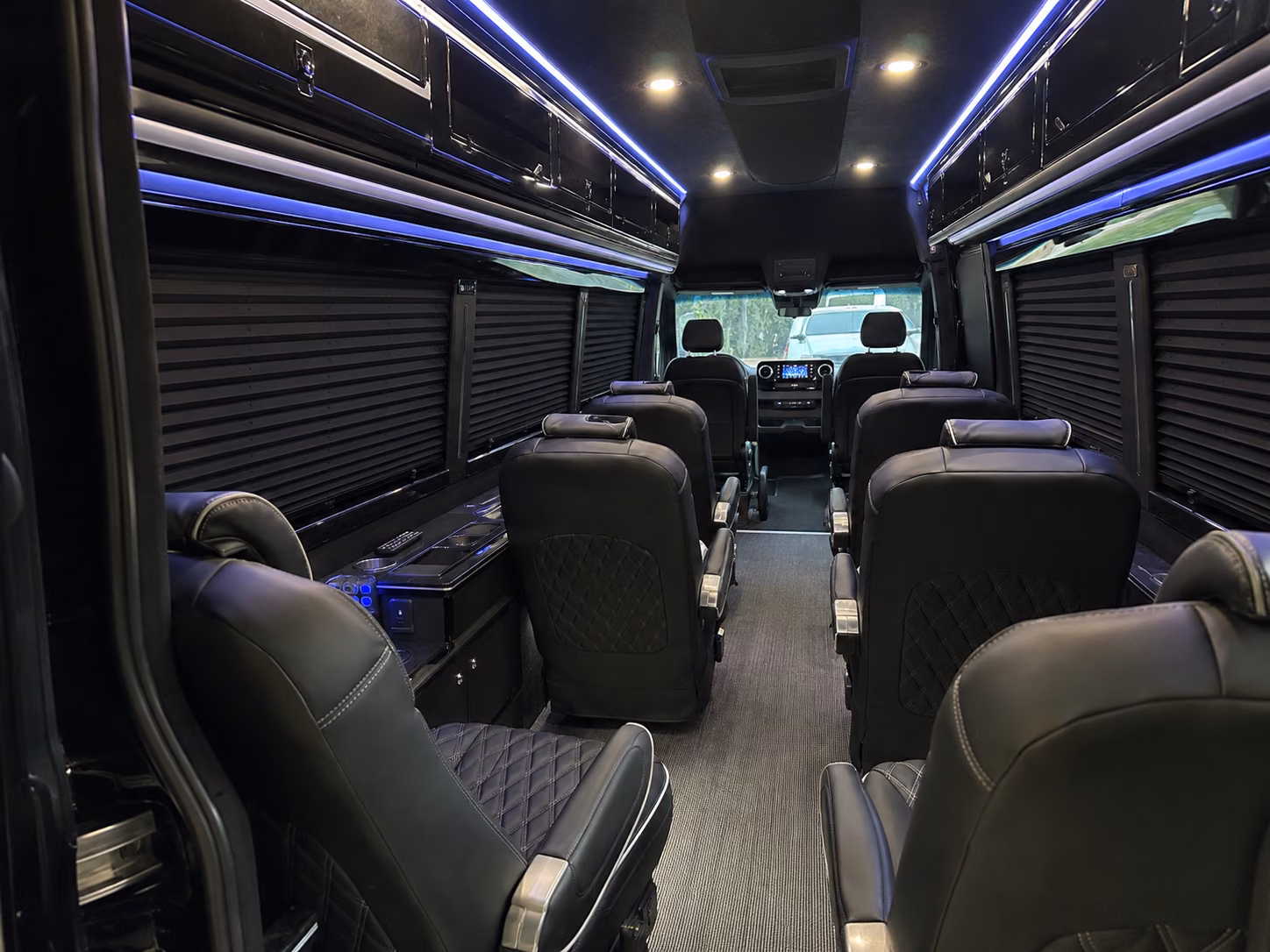shoreline sprinter van with driver interior