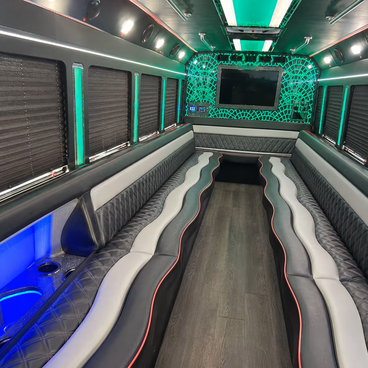 shoreline wedding party bus rental